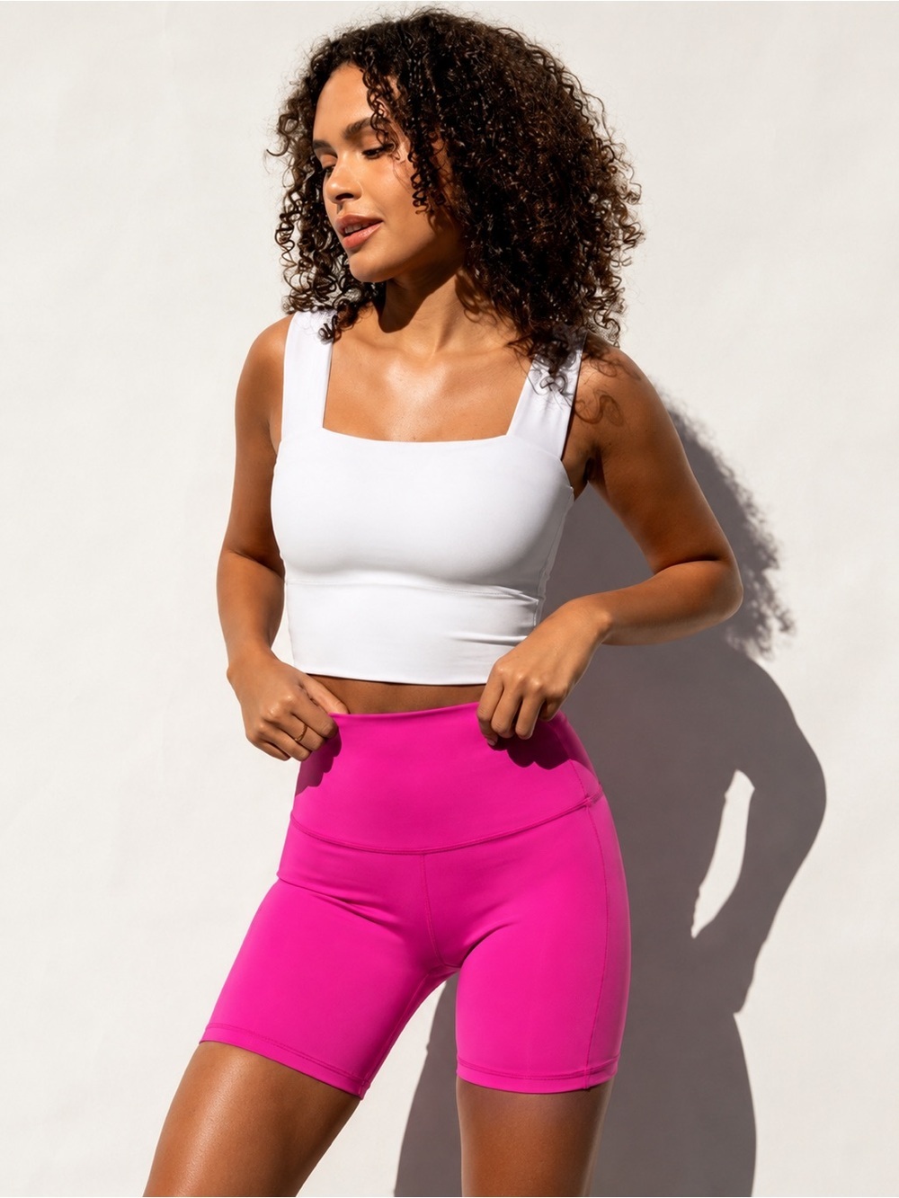 NWT | Left On Friday | Paddle Short Mid Pink High Rise Bike Shorts  - Size Small